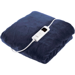 Carmen Fleece Blue Electric Heated Throw Over Blanket 160 x 130cm