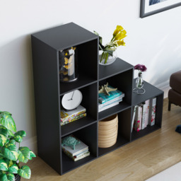 Vida Designs Durham 6 Black Cube Staircase Storage Unit - thumbnail 4