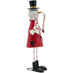 The Christmas Gift Co Metal Snowman Ornament 33cm - thumbnail 2