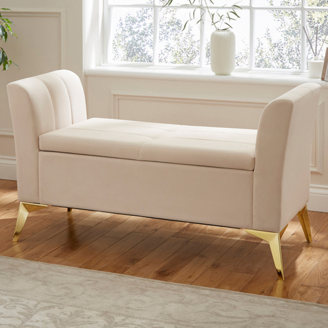 GFW Pettine Natural Ottoman Storage Bench - image 1
