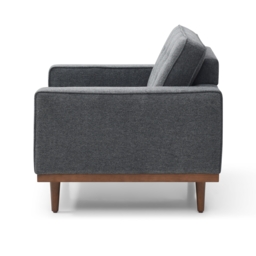 Raye Woven Chenille Armchair - Charcoal - thumbnail 4