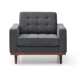 Raye Woven Chenille Armchair - Charcoal - thumbnail 3
