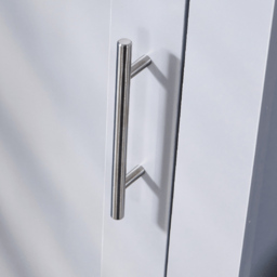 Home Source Camden Single Door Grey Slim Wardrobe Storage Unit - thumbnail 4