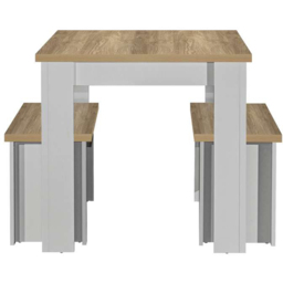 Highgate 4 Seater Dining Set Grey and Oak - thumbnail 3