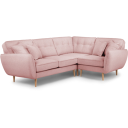 Opry Faro 4 Seater Button Back Soft Pink Corner Sofa - thumbnail 2