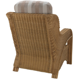 Desser Furniture Opera Duke Beige Stripe Light Oak Natural Rattan Chair - thumbnail 3