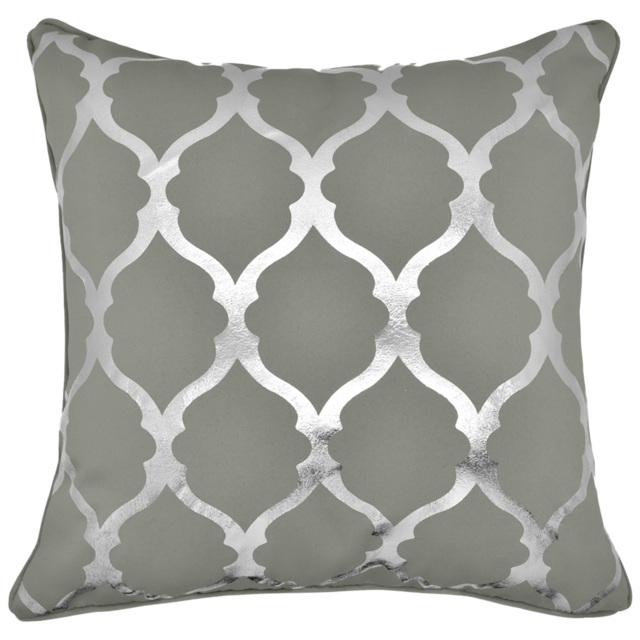 Velosso Arabesque Grey Filled Cushion 43 x 43cm 2 Pack - image 1