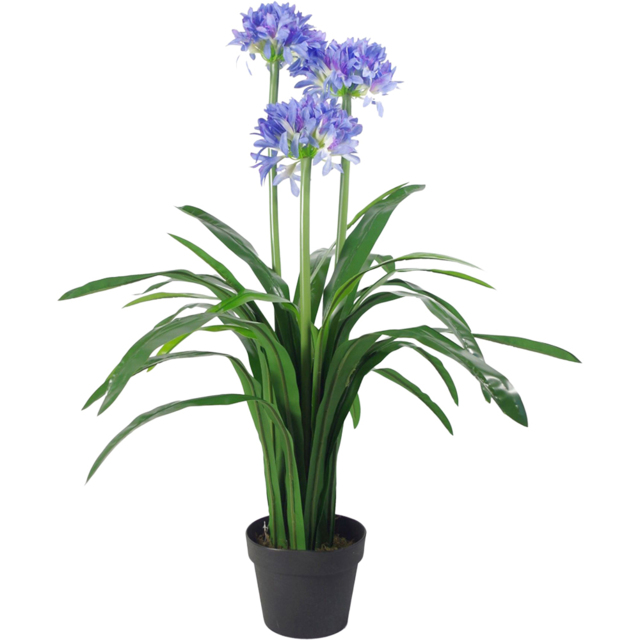 Leaf Blue Agapanthus Artificial Potted Plant 90cm - image 1
