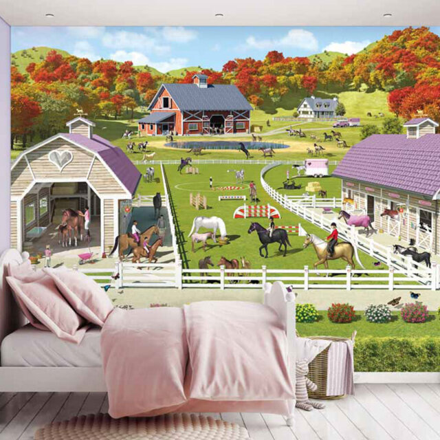 Walltastic Horse and Pony Stables Wall Mural - image 1