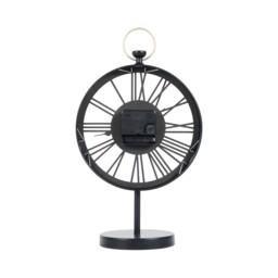 Black Roman Numerals Table Clock 20cm - thumbnail 3