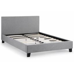 Julian Bowen Rialto Small Double Light Grey Linen Bed Frame - thumbnail 3