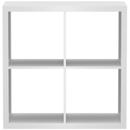 Homebase Clever Cube White 4 Shelf Square Storage Unit - thumbnail 3