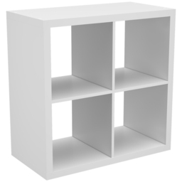 Homebase Clever Cube White 4 Shelf Square Storage Unit - thumbnail 2