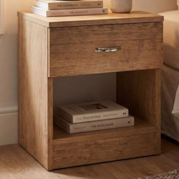 FWStyle Promo Oak Single Drawer Bedside Table