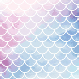 Origin Murals Watercolour Mermaid Scales Blue Wall Mural - thumbnail 2