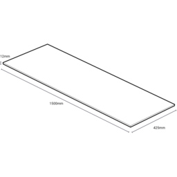 Wetwall Compact Marmo Grigio Vanity Worktop 1500 x 425mm - thumbnail 4