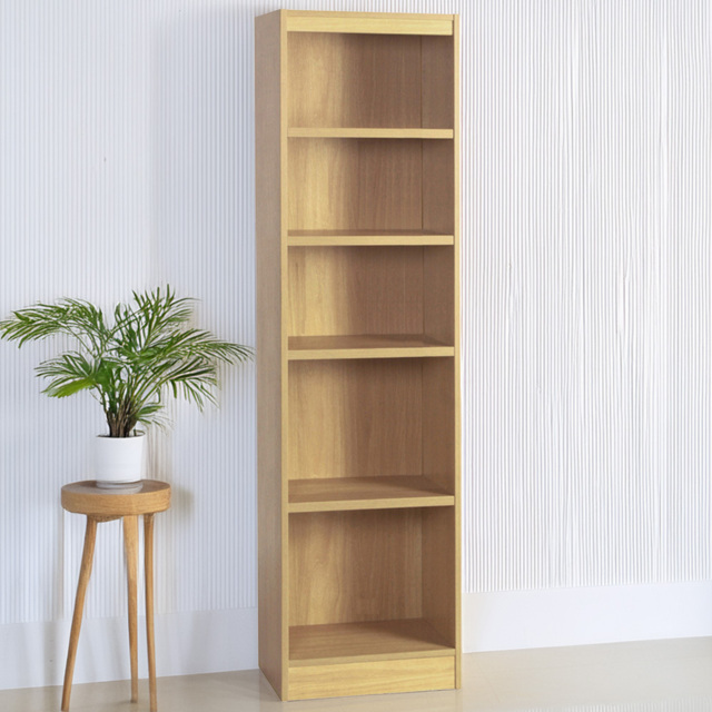 R White Cabinets Brown 5 Shelf Tall Wide Bookcase - image 1