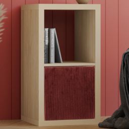 Homebase Clever Cube Light Oak Effect 2 Shelf Storage Unit