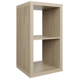 Homebase Clever Cube Light Oak Effect 2 Shelf Storage Unit - thumbnail 2