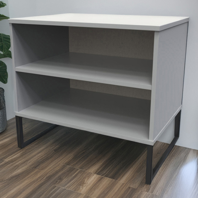 Crowndale Diego 2 Shelf Dusk Grey Open Storage Cabinet Ready Assembled - image 1