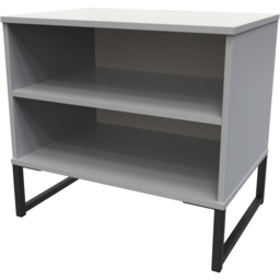 Crowndale Diego 2 Shelf Dusk Grey Open Storage Cabinet Ready Assembled - thumbnail 3