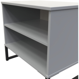 Crowndale Diego 2 Shelf Dusk Grey Open Storage Cabinet Ready Assembled - thumbnail 4