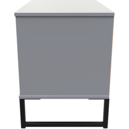 Crowndale Diego 2 Shelf Dusk Grey Open Storage Cabinet Ready Assembled - thumbnail 2