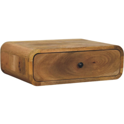 Artisan Furniture Avora Oak-ish Single Drawer Solid Wood Wall-Mounted Nightstand - thumbnail 3