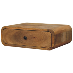 Artisan Furniture Avora Oak-ish Single Drawer Solid Wood Wall-Mounted Nightstand - thumbnail 4