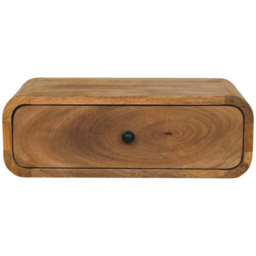 Artisan Furniture Avora Oak-ish Single Drawer Solid Wood Wall-Mounted Nightstand - thumbnail 2