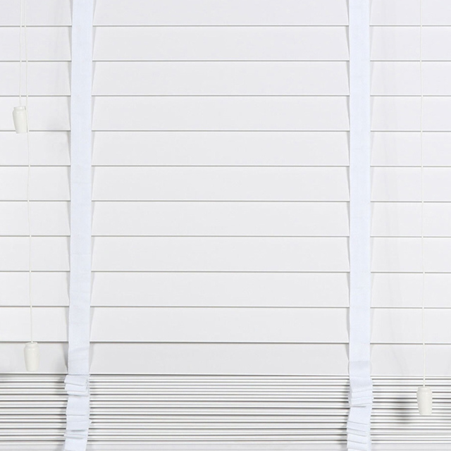 Ashwood Cotton White Venetian Blinds Cotton 120 x 160cm - image 1