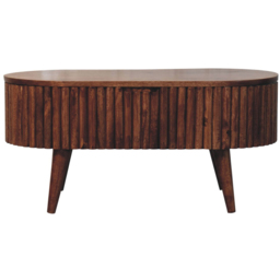 Artisan Furniture Mokka Honey Caramel Solid Wood Coffee Table with Storage - thumbnail 2