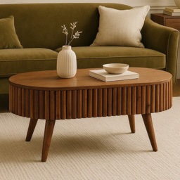 Artisan Furniture Mokka Honey Caramel Solid Wood Coffee Table with Storage - thumbnail 1