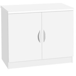 R White Cabinets 2 Door White Desk Height Cupboard - thumbnail 2