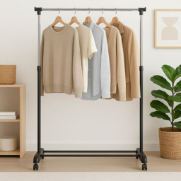 Home Vida Silver Single Garment Rack - thumbnail 2