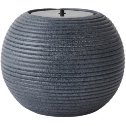 ValueLights Round Ribbed Cascading Water Feature Solar Outdoor Light