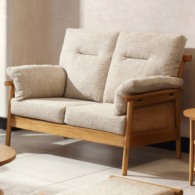 Desser Mindi 2 Seater Light Oak Natural Rattan Sutton Sofa - image 1