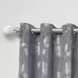 New Edge Blinds Mineral Brushed Silver Extendable Eyelet Metal Curtain Pole Set 160-300cm - thumbnail 2