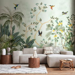 Origin Murals Lemon Tree Forest Green Wall Mural - thumbnail 1
