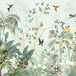 Origin Murals Lemon Tree Forest Green Wall Mural - thumbnail 2