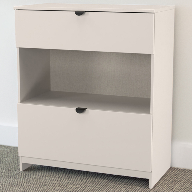 Crowndale Bora Kashmir Matt 2 Drawer Single Shelf Deep Chest of Drawers - image 1