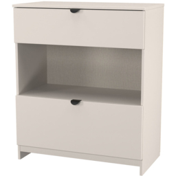 Crowndale Bora Kashmir Matt 2 Drawer Single Shelf Deep Chest of Drawers - thumbnail 4