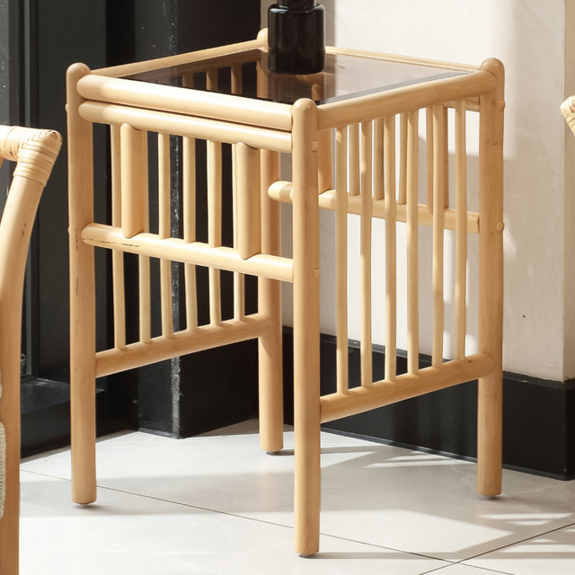 Desser Solo Natural Rattan Lamp Table - image 1