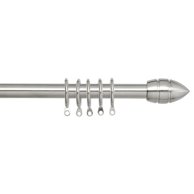 Palma 210 to 360cm Extendable Silver Curtain Pole