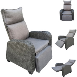 Furniture One Patio Rattan Padded Recliner - thumbnail 2