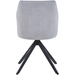 Core Products Aspen Set of 2 Light Grey Cord Fabric Swivel Dining Chair - thumbnail 3