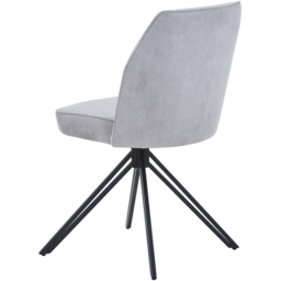 Core Products Aspen Set of 2 Light Grey Cord Fabric Swivel Dining Chair - thumbnail 4