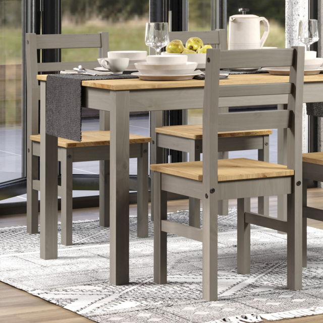 Core Products Corona Set of 2 Linea Grey Ladder Back Dining Chair - image 1