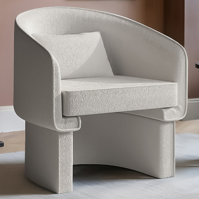 SOLACE+CO Lowen Cream Boucle Accent Chair - image 1