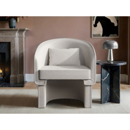 SOLACE+CO Lowen Cream Boucle Accent Chair - thumbnail 4